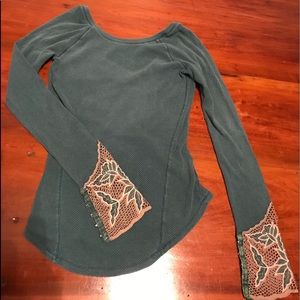 Free People long sleeved thermal shirt